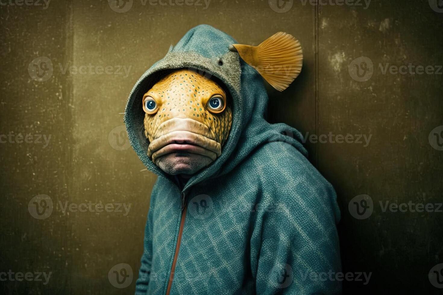 homem disfarçado com uma peixe traje para a abril tolo dia Piada ilustração  generativo ai 23953883 Foto de stock no Vecteezy